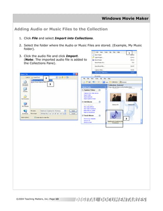 Movie Maker Help Sheet
