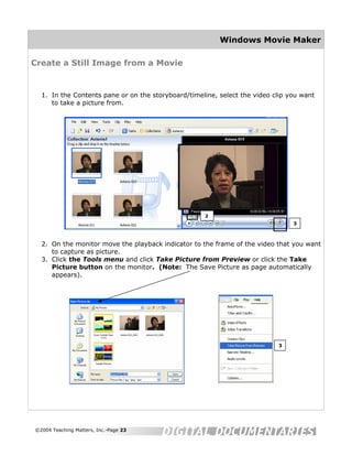 Movie Maker Help Sheet