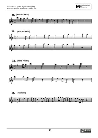 MARCELO MELLO - Apostila de gaita de boca (2014)
Ap. 2 - Exs. de leitura de partituras à primeira vista
71
 