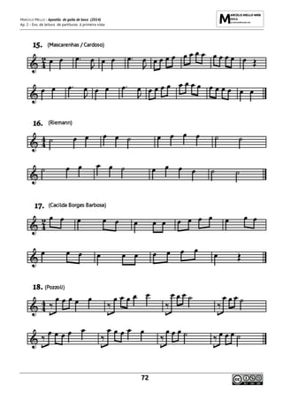 MARCELO MELLO - Apostila de gaita de boca (2014)
Ap. 2 - Exs. de leitura de partituras à primeira vista
72
 