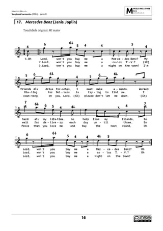 MARCELO MELLO -
Songbook harmonica (2014) - parte B
16
17. Mercedes Benz (Janis Joplin)
Tonalidade original: MI maior
 