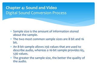 16 Bit Sample Rates Multimedia Design Chapter 4 | PPTX