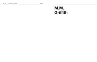 Fall 2015Typography III :: DimensionDES 318
M.M.
Griffith
 