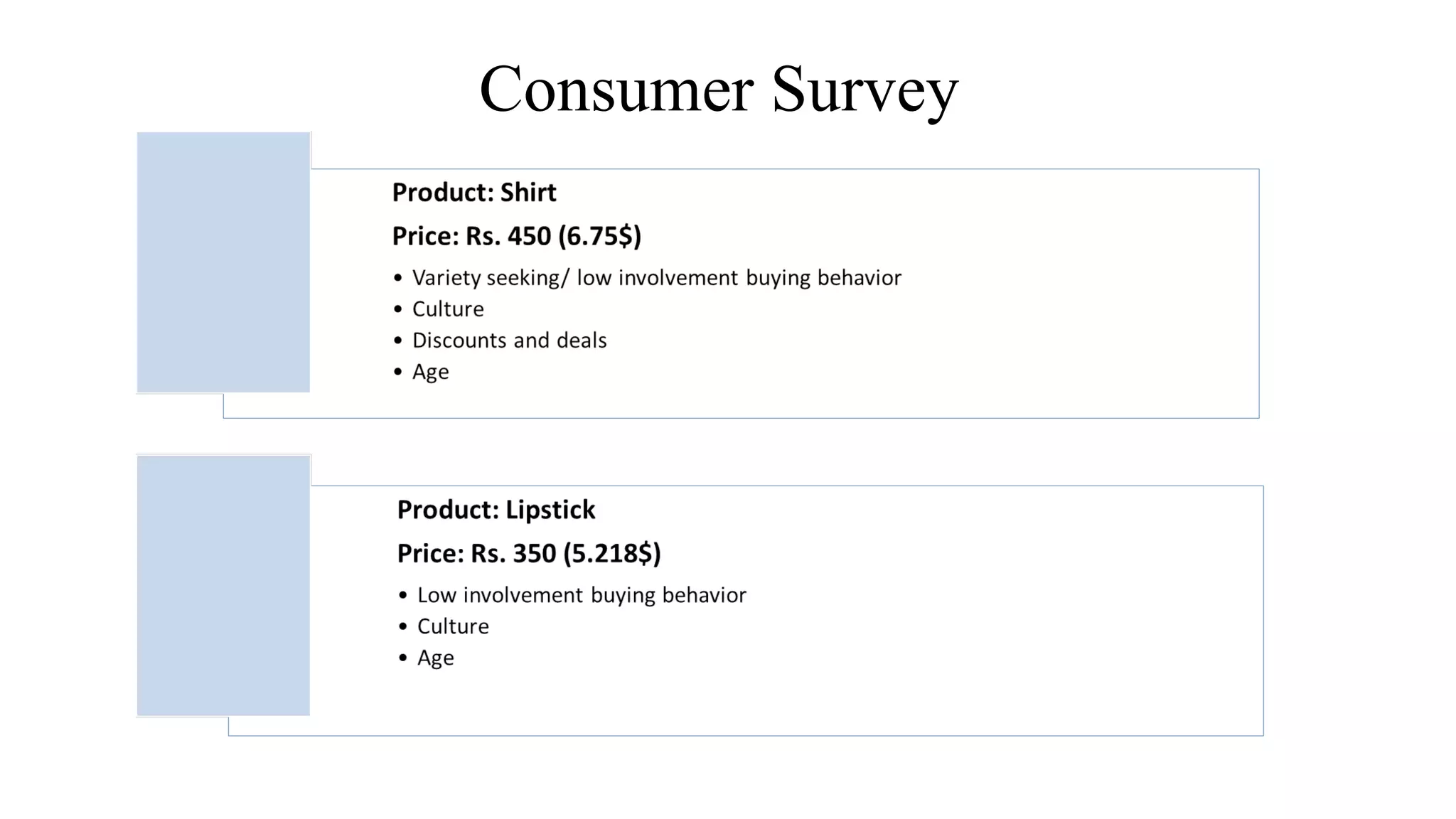 Consumer Survey