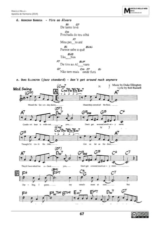MARCELO MELLO -
Apostila de Harmonia (2014)
67
d. ADONIRAM BARBOSA - Tiro ao Álvaro
e. DUKE ELLINGTON (jazz standard) - Don´t get around much anymore
 