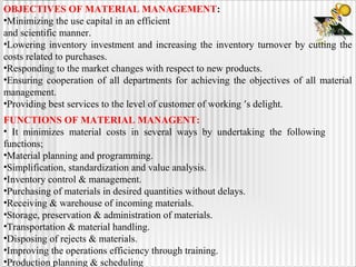 Material Management And Human Resources Managemnet | PPT