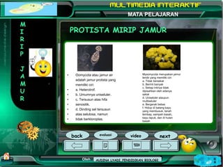 Kurikulum Evaluasi Profil Referensi
Oleh : Mampuono (Ganti dengan nama Anda)
NAMA SEKOLAH
Alamat MATA PELAJARAN
PROTISTA M...