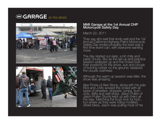 MMI Garage @ CHP Motorcycle Safety Day  2011
