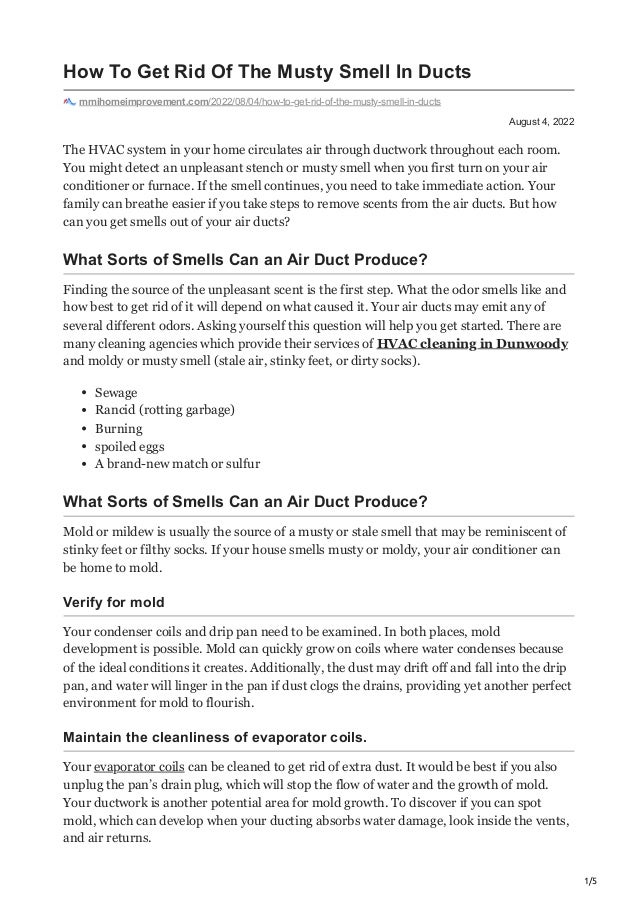 How To Get Rid Of The Musty Smell In Ducts.pdf