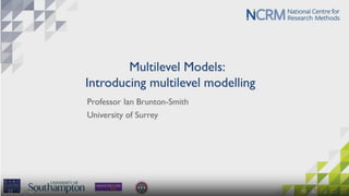 Introduction to multilevel modelling