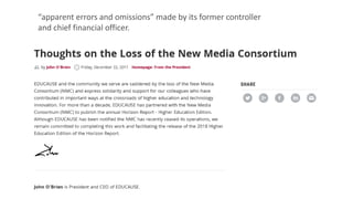 “apparent errors and omissions” made by its former controller
and chief financial officer.
 