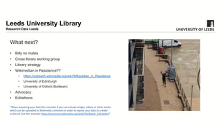 Crowdsourcing for information professionals: University collections and Wikimedia (v2)