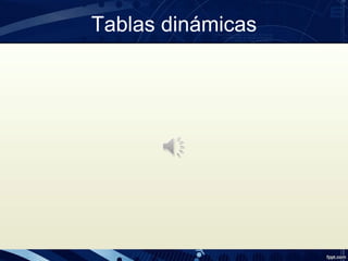 Tablas dinámicas

 
