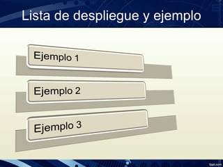 Lista de despliegue y ejemplo

 