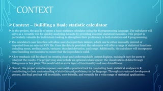 Mml micro project Building a Basic statistic calculator using r ...
