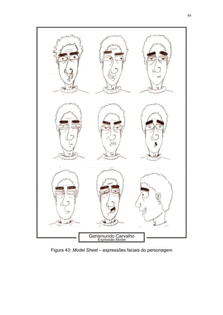 88

Figura 43: Model Sheet – expressões faciais do personagem

 