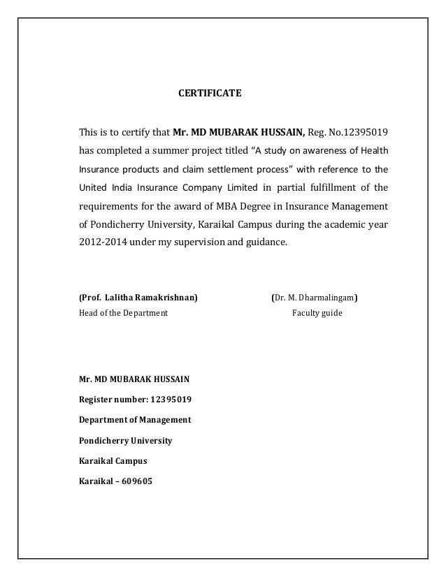 insurance claim letter for reimbursement