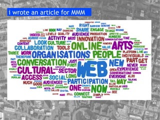 i wrote an article for MMM 