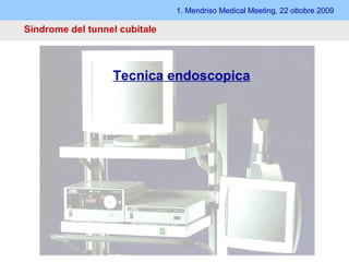 1. Mendriso Medical Meeting, 22 ottobre 2009 Sindrome del tunnel cubitale Tecnica endoscopica 