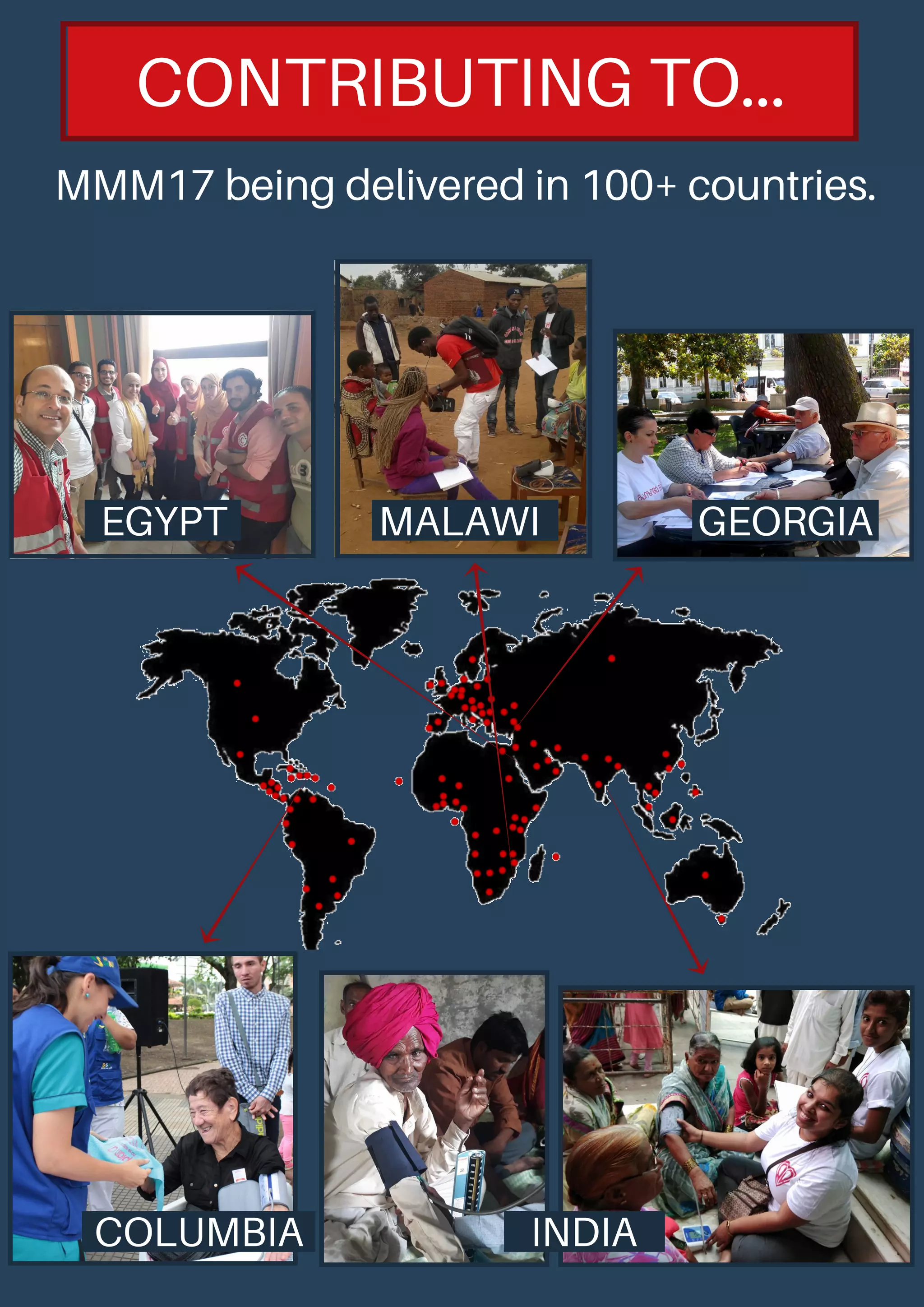 MMM17 being delivered in 100+ countries.
CONTRIBUTING TO...
INDIACOLUMBIA
GEORGIAMALAWIEGYPT
 