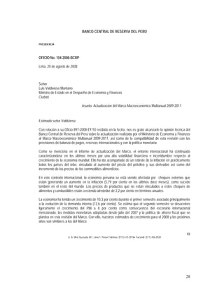 marco multianual macroeconomico 2009-2011