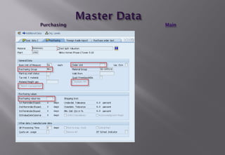 Master Data in Material Management
