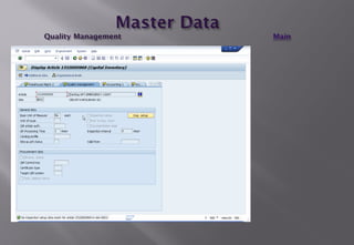 Master Data in Material Management