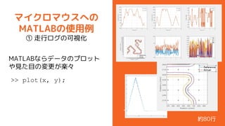 ޥޥؤ
MATLABʹ
 Хοҕ
MATLABʤǩ`Υץå
ҊĿΉS
>> plot(x, y);
s80
 