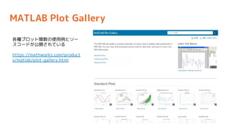 MATLAB Plot Gallery
Nץåvʹȥ`
`ɤ_Ƥ
https://mathworks.com/product
s/matlab/plot-gallery.html
 