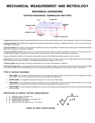 Alignment Mark Roughness Surface Roughness: Terminology and types | DOCX