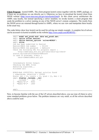 Ampl Example Network Planning and Optimization | PDF