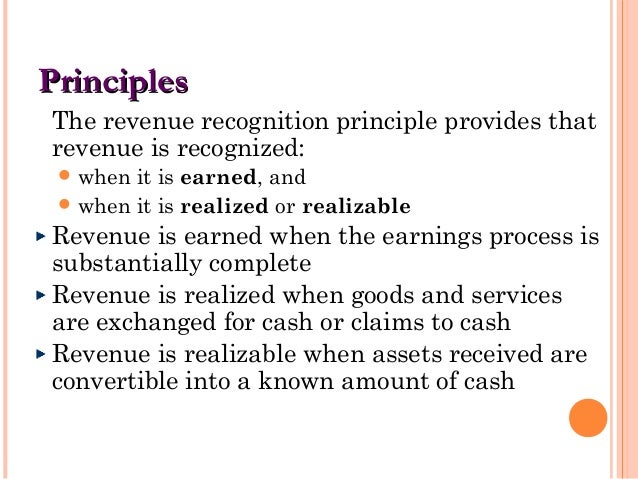 revenue recognition principle revenue recognition principle