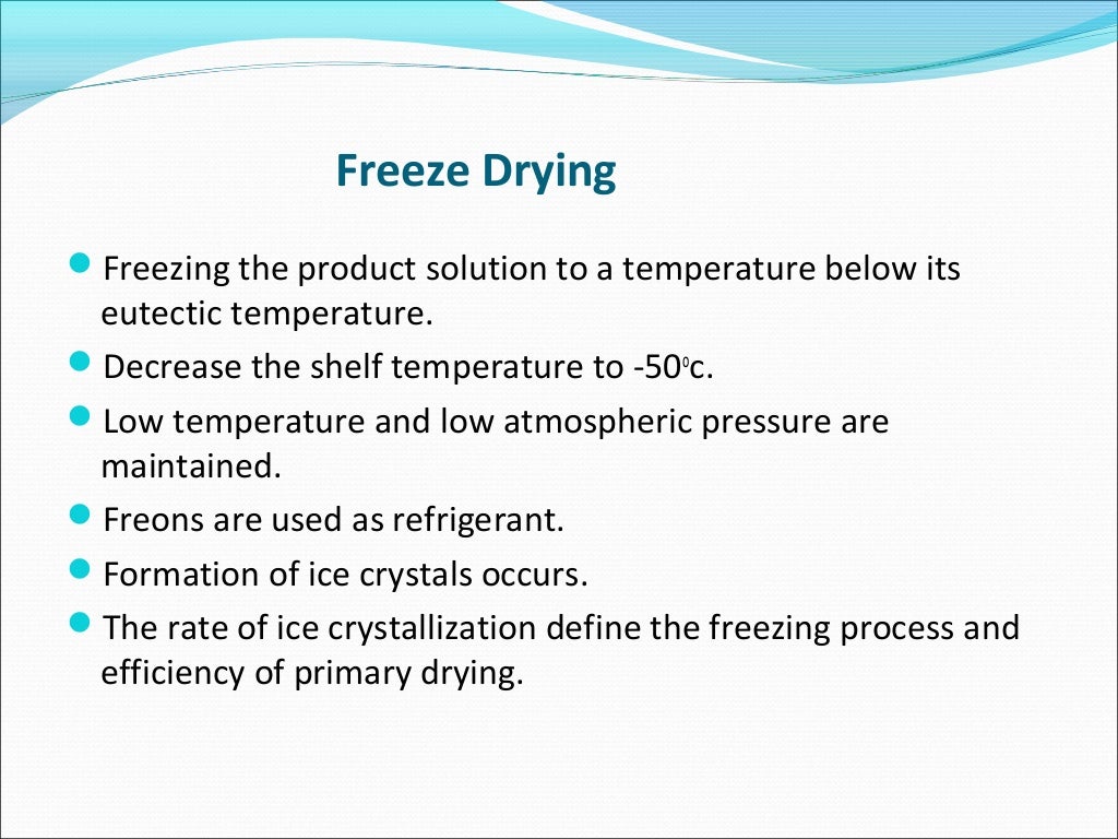 freeze drying