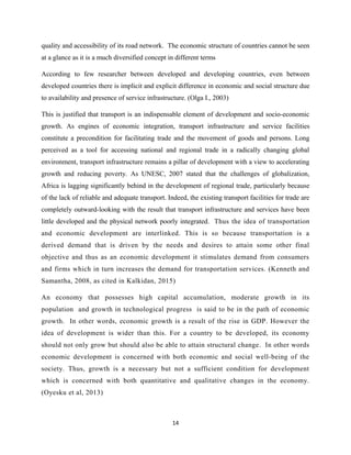 Impacts of Transport infrastructure on Local economic development ...