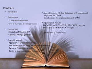 An Ensemble Method for Tracking and Adapting to Concept Drift in Data ...