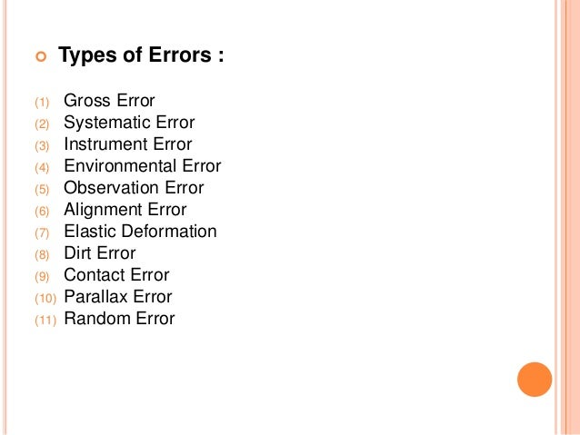 Types of Error in Mechanical Measurement & Metrology (MMM)