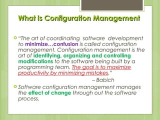 Basic Software Configuration Management A Brief Introduction to Software Configuration Management | PPT