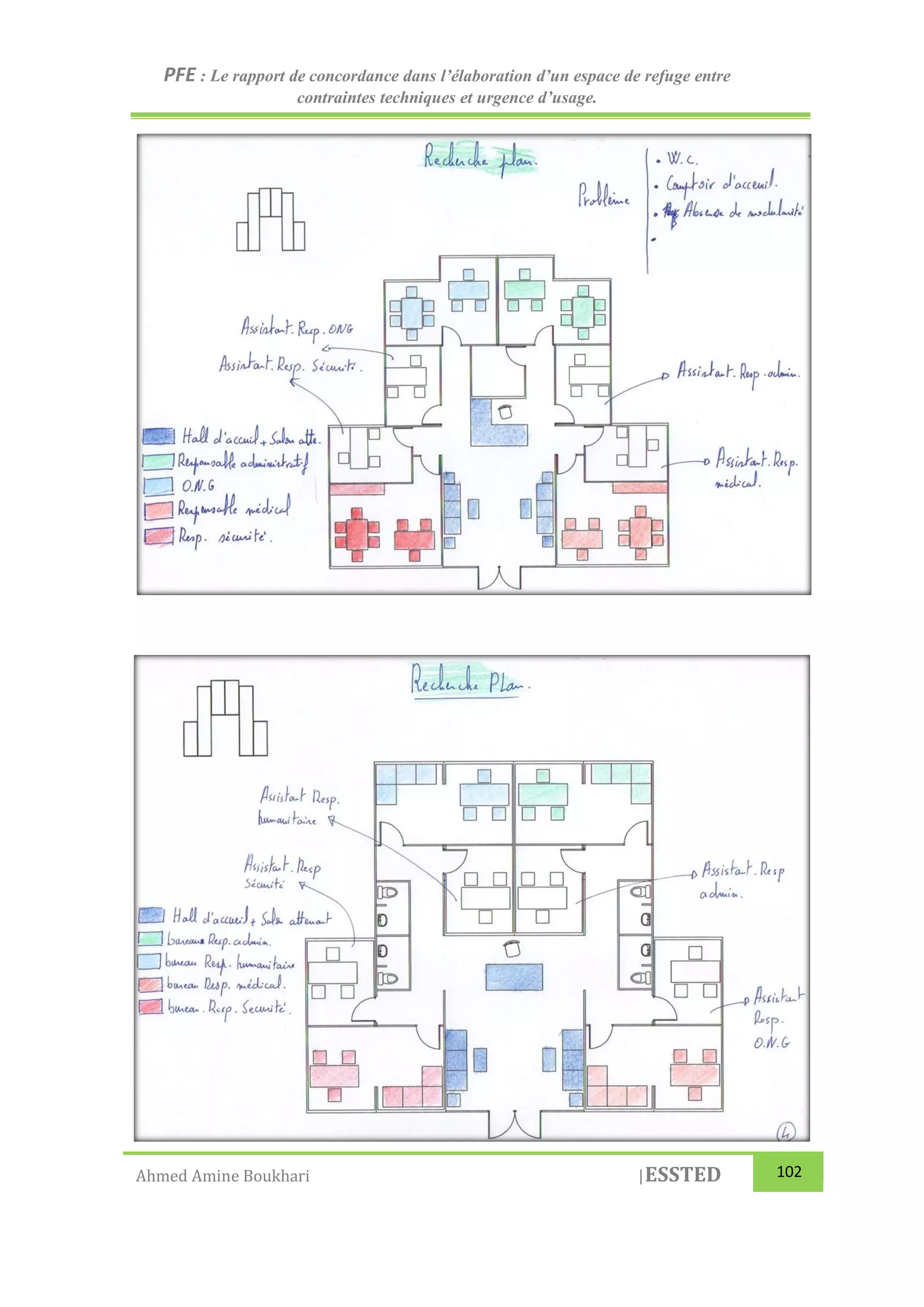PFE : Le rapport de concordance dans l’élaboration d’un espace de refuge entre
contraintes techniques et urgence d’usage.
Ahmed Amine Boukhari |ESSTED 102
 