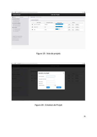 35
Figure 19 : liste de projets
Figure 20 : Création de Projet
 