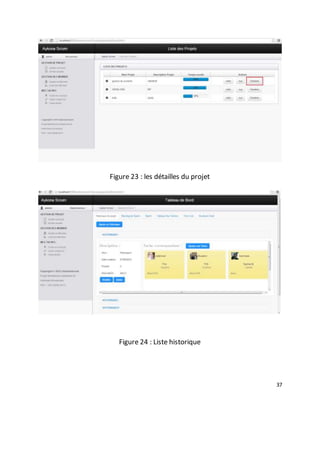 37
Figure 23 : les détailles du projet
Figure 24 : Liste historique
 