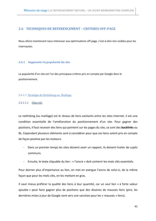 Mémoire de stage | LE REFERENCEMENT NATUREL : UN LEVIER WEBMARKETING COMPLEXE




2.6 TECHNIQUES DE REFERENCEMENT – CRITER...