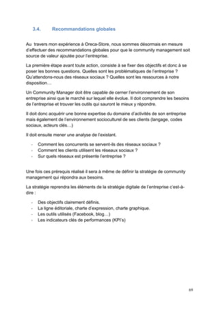 Community Management & Valeur ajoutée - Mémoire 