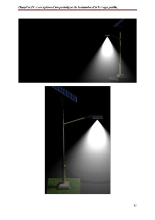Chapitre IV : conception d’un prototype de luminaire d’éclairage public.
82
 