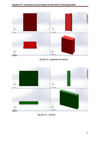 Chapitre IV : conception d’un prototype de luminaire d’éclairage public.
71
Fig (IV-2) : régulateur de charge
Fig (IV-3) : batterie
 
