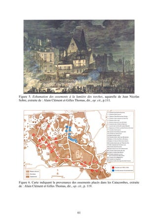 Figure 5. Exhumation des ossements à la lumière des torches, aquarelle de Jean Nicolas
Sobre, extraite de : Alain Clément et Gilles Thomas, dir., op. cit., p.111.




Figure 6. Carte indiquant la provenance des ossements placés dans les Catacombes, extraite
de : Alain Clément et Gilles Thomas, dir., op. cit., p. 119.




                                           61
 