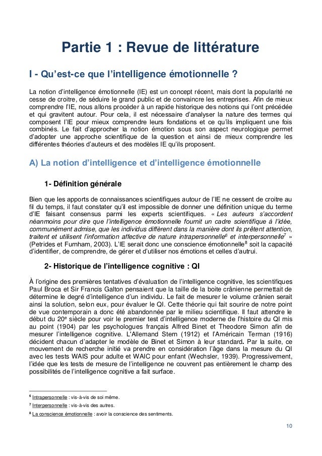 Mémoire RH  L'intelligence émotionnelle au travail  LABRIDY Quentin