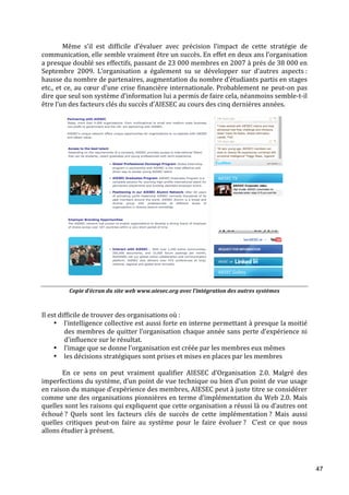 Master thesis on the benefits of web 2.0 for organizations - [french only]