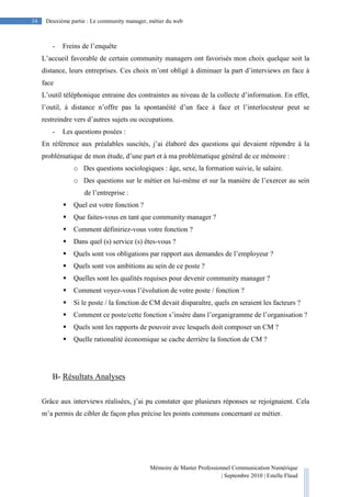 Mémoire de Master Professionnel Communication Numérique
| Septembre 2010 | Estelle Flaud
34
34 Deuxième partie : Le commun...