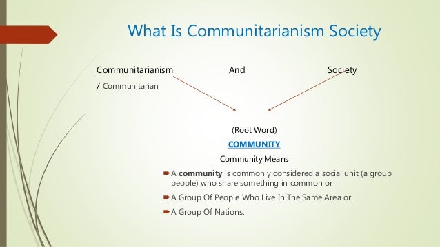 Communitarian Society 