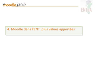 4. Moodle dans l’ENT: plus values apportées
 